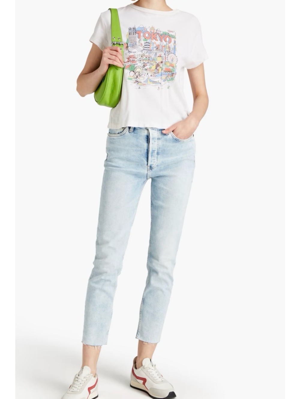 RE/DONE 90s cropped faded high-rise slim-leg jeans size 25 Retail$265 Sold Out